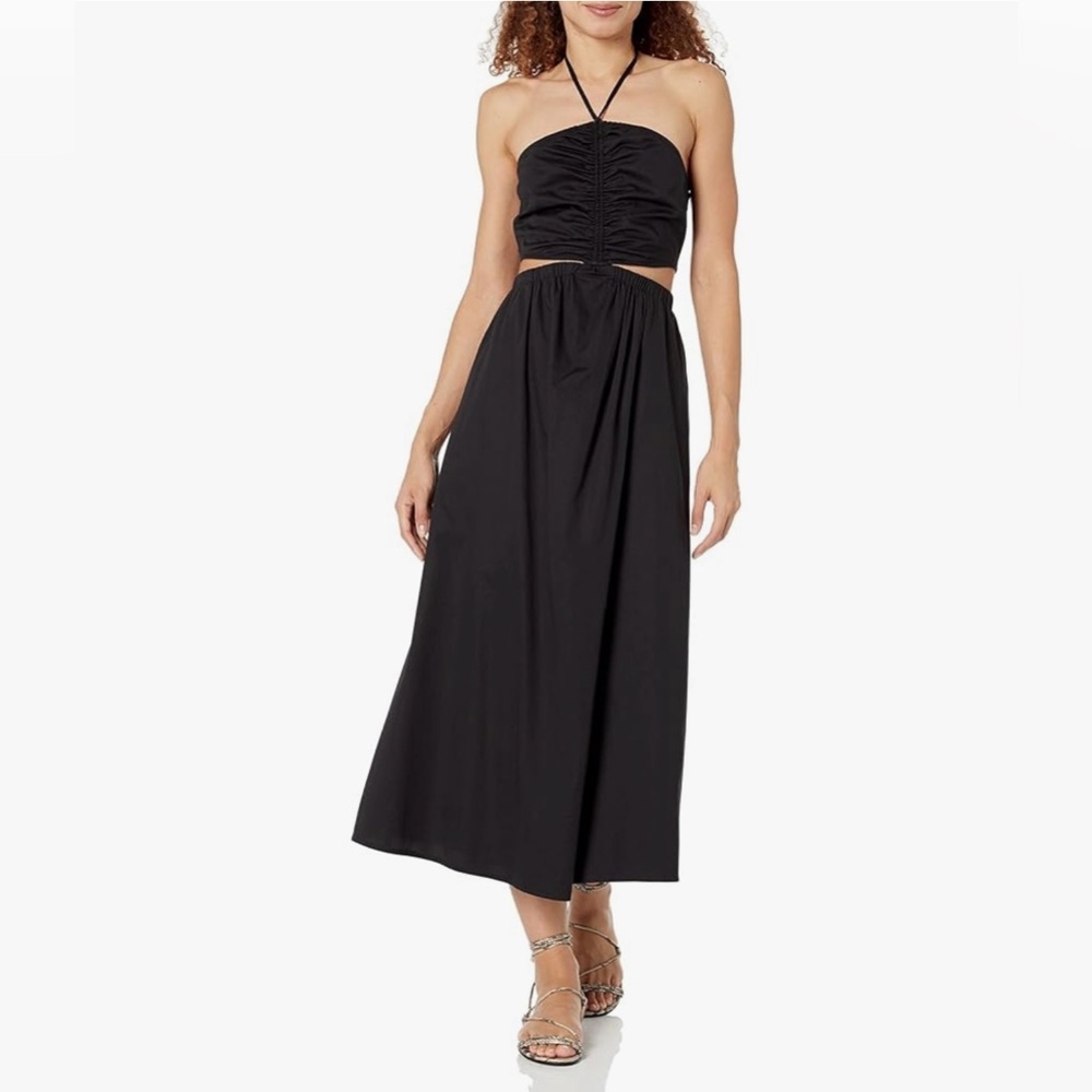 NWT The Drop Black Textured Dress Size S